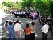 Мітинг у центрі міста, присвячений Дню пам’яті людей, що померли від СНІДу